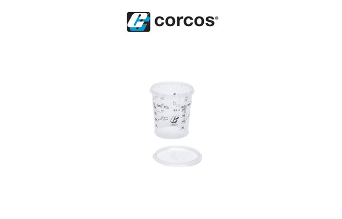 CORCOS CONTENITORE IN  PLASTICA CON COPERCHIO 200ml 389A