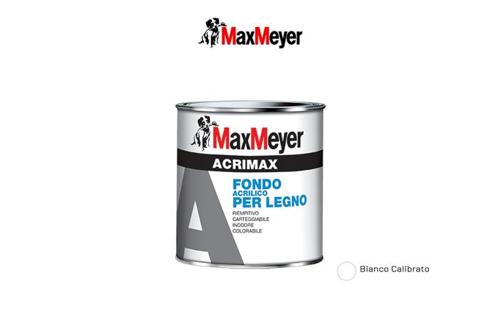 MAX MEYER ACRIMAX FONDO ACRILICO PER LEGNO BIANCO CALIBRATO 750m
