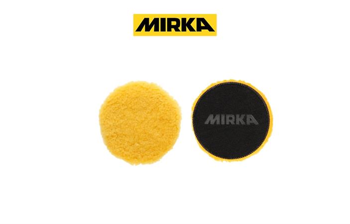 MIRKA CUFFIA LANA AGNELLO GIALLA 80mm