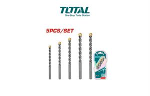 TOTAL SET 5 PUNTE TRAPANO PER  MURATURA